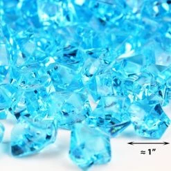 Vase Market 12 Lbs Acrylic Ice Rock Crystal 1" Light Blue Vase Fillers , Available In 24 Lbs -vasemark Shop vfac002lb size