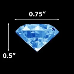 Vase Market 12 Lbs Acrylic Light Blue Diamond Vase Fillers 0.5" Wedding Gems Table Scatter (Approx. 2880 Pcs) -vasemark Shop vfac004lb dim