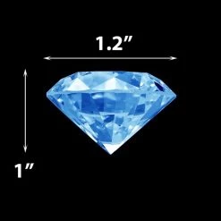 Vase Market 12 Lbs Acrylic Light Blue Diamond Vase Fillers 1" Wedding Gems Table Scatter (Approx. 720 Pcs) -vasemark Shop vfac005lb dim