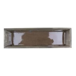 Vase Market Wood Rectangle Planter Box W/ Plastic Liner H-4" Open-17" X 5" (Multiple Packing) -vasemark Shop wood planter box wpcb051704 04 1000