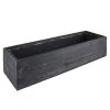 Vase Market Wood Rectangle Black Planter Box W/ Plastic Liner H-4" Open-17" X 5" (Multiple Packing)