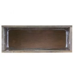 Vase Market Wood Rectangle Planter Box W/ Plastic Liner H-4" Open-13" X 5" (Multiple Packing) -vasemark Shop wood rustic planter box wpcb051304 04 2000