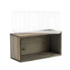Vase Market Wood Rectangle Planter Box W/ Plastic Liner H-4" Open-10"x5" (Multiple Packing) -vasemark Shop wpcb051004 details 03
