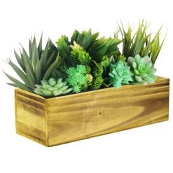 Vase Market Wood Rectangle Unfinished Planter Box W/ Plastic Liner H-4" Open-13" X 5" (Multiple Packing) 11 Vase Market Wood Rectangle Unfinished Planter Box W/ Plastic Liner H-4" Open-13" X 5" (Multiple Packing) -vasemark Shop wpcb051304un plant