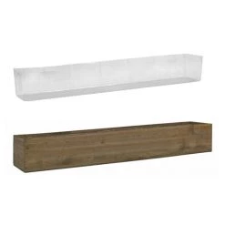 Vase Market Wood Rectangle Unfinished Planter Box W/ Plastic Liner H-4" Open-34" X 5" (Multiple Packing) 5 Vase Market Wood Rectangle Unfinished Planter Box W/ Plastic Liner H-4" Open-34" X 5" (Multiple Packing) -vasemark Shop wpcb053404 0728