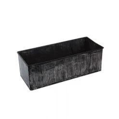 Vase Market Zinc Rectangle Galvanized Planter Iron Grey Finish. H-4" Open-12"x5" (Multiple Packing) -vasemark Shop zicb051204 1