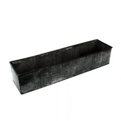Vase Market Zinc Rectangle Planter Iron Grey Finish H-4" Open-5" X 20" (Multiple Packing) 9 Vase Market Zinc Rectangle Planter Iron Grey Finish H-4" Open-5" X 20" (Multiple Packing) -vasemark Shop zicb052004 1