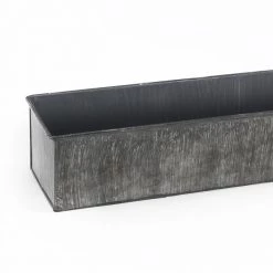 Vase Market Zinc Rectangle Planter Iron Grey Finish H-4" Open-5" X 28" (Multiple Packing) 13 Vase Market Zinc Rectangle Planter Iron Grey Finish H-4" Open-5" X 28" (Multiple Packing) -vasemark Shop zicb052804 details 04