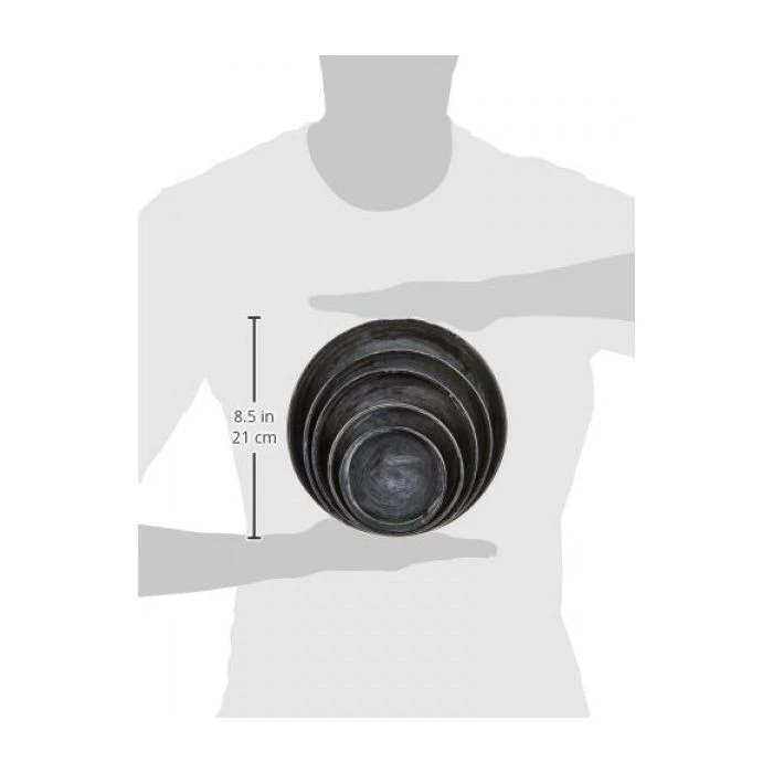 Vase Market Set Of 5 Zinc Cylinder Dish Iron Grey Finish D-4",5",6",7",8" (Multiple Packing) 7 Vase Market Set Of 5 Zinc Cylinder Dish Iron Grey Finish D-4",5",6",7",8" (Multiple Packing) - Image 7