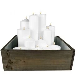 Vase Market Wood Square Planter Box W/ Zinc Liner Natural H-4" Open-12"x12" (Multiple Packing) -vasemark Shop zwcb121204 cndl 2 1