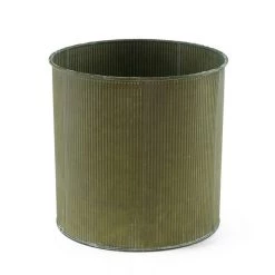 Vase Market Corrugated Zinc Metal H-3" To 8" Galvanized Cylinder Planter Pot (Multiple Packing) -vasemark Shop zwcy080808s6 details 01