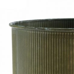 Vase Market Corrugated Zinc Metal H-3" To 8" Galvanized Cylinder Planter Pot (Multiple Packing) -vasemark Shop zwcy080808s6 details 04